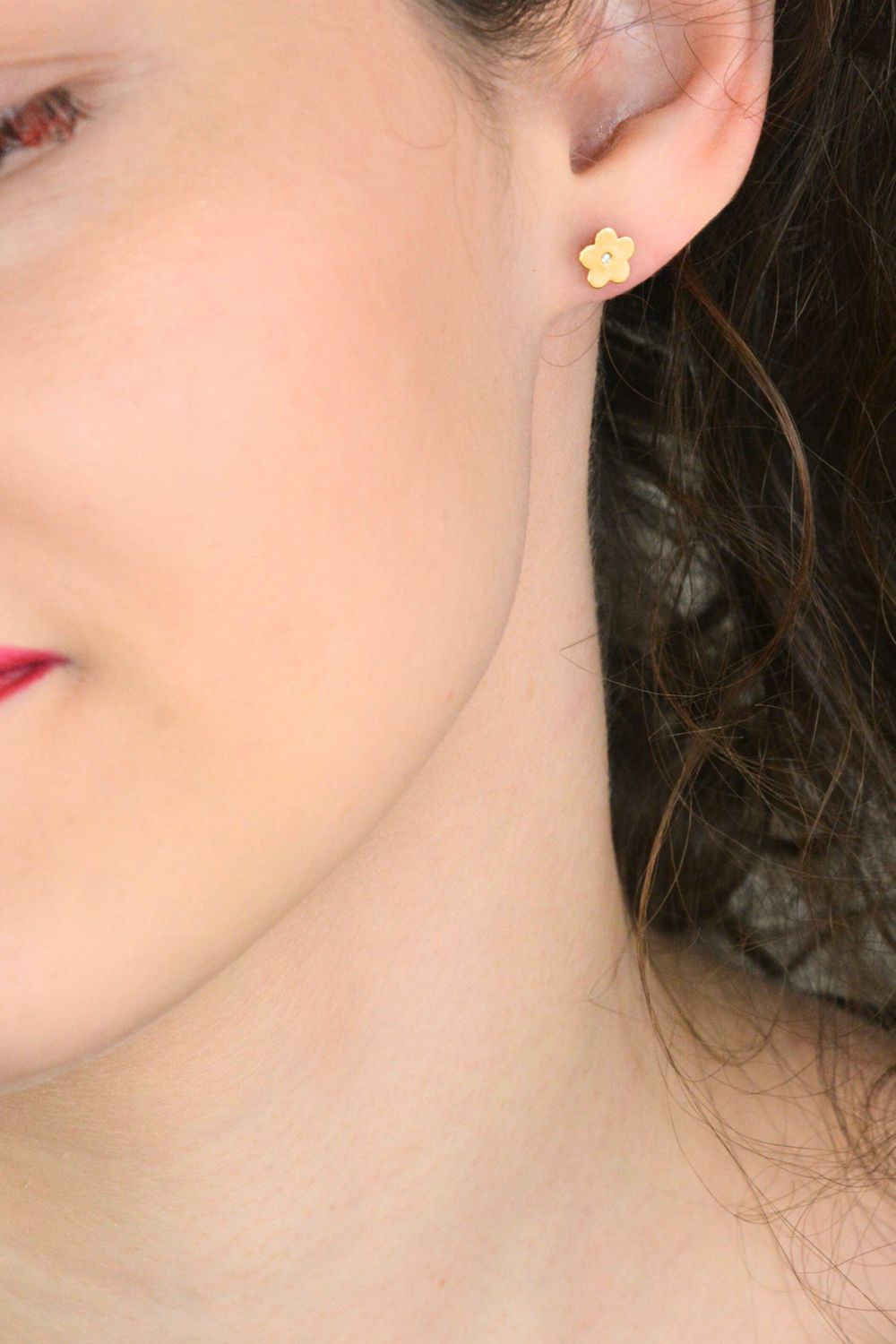 Kolczyki złote z cyrkonią kwiatki  S2K-410.jpg