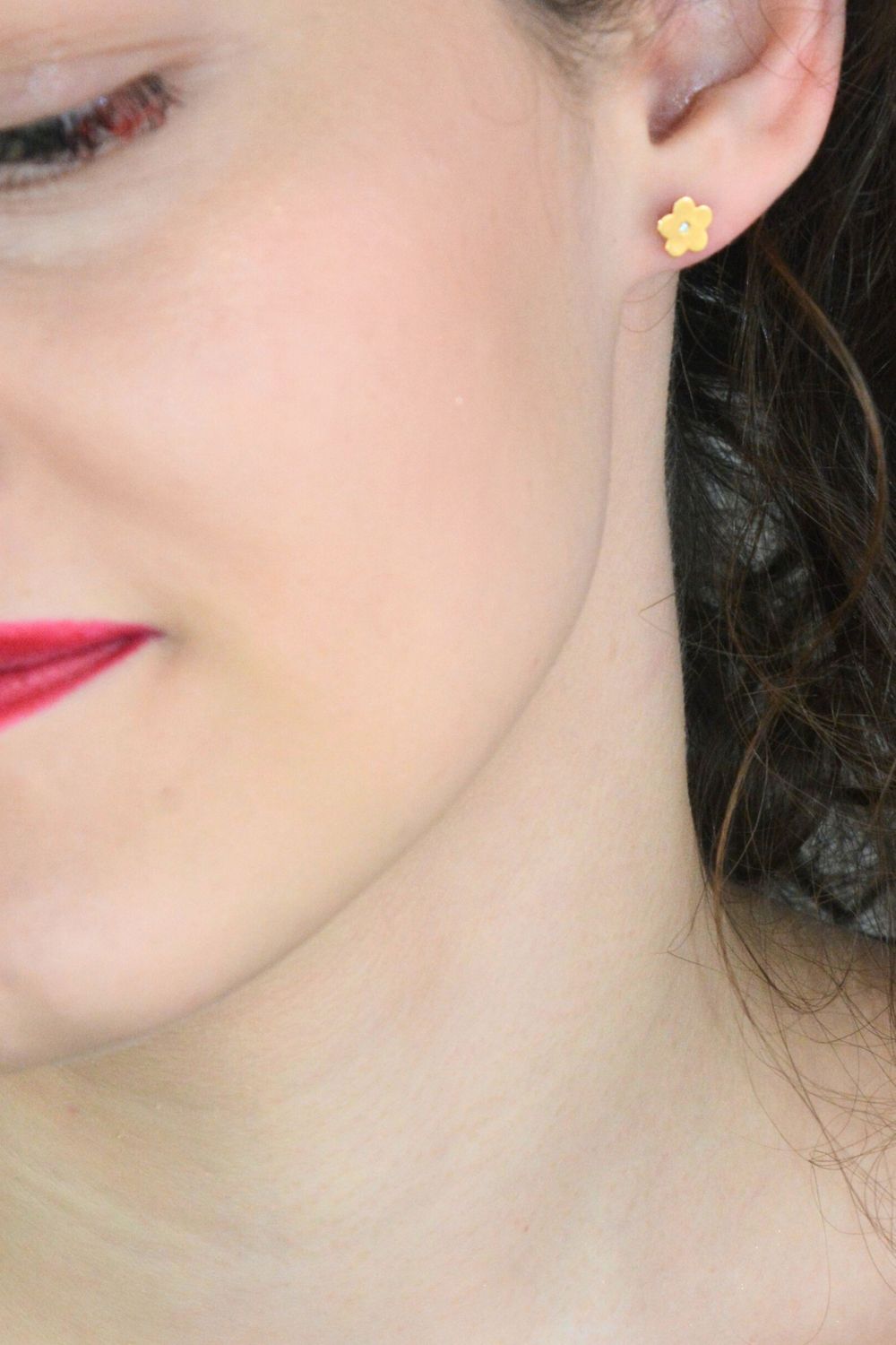 Kolczyki złote z cyrkonią kwiatki  S2K-410.jpg