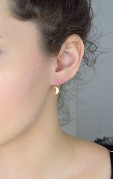 Złote kolczyki damskie z księżycem złoto 585 S2K000000-419 ✨ Złote kolczyki 585 z księżycem elegancki styl✨✨ Idealne na prezent dla córki, koleżanki.  (1).JPG