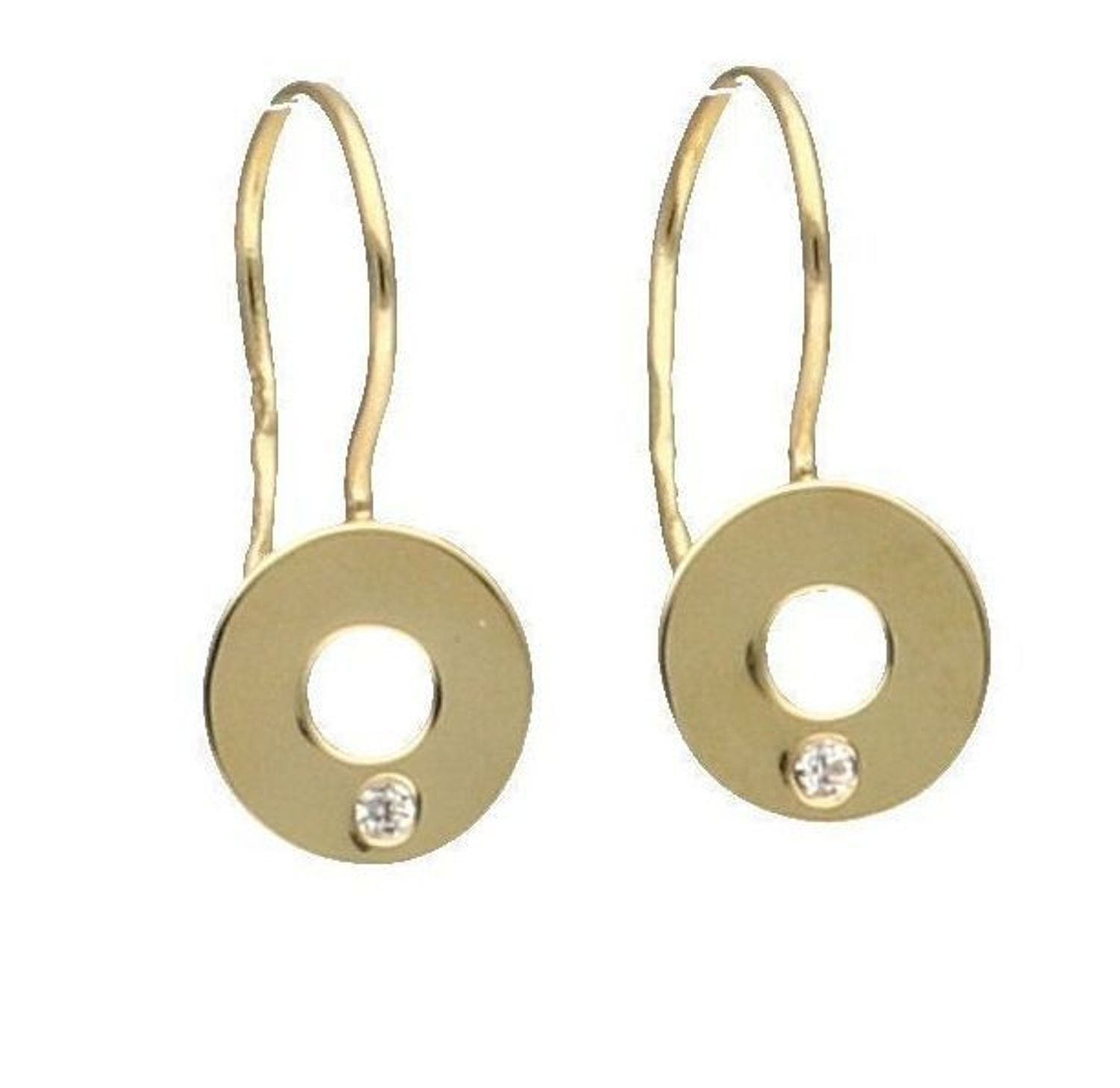 Złote kolczyki kółeczka, oponki na biglu z cyrkonią złoto 585 S2K000000-427 🎁Złote kolczyki kółeczka, oponki na biglu, kolczyki apart.jpg