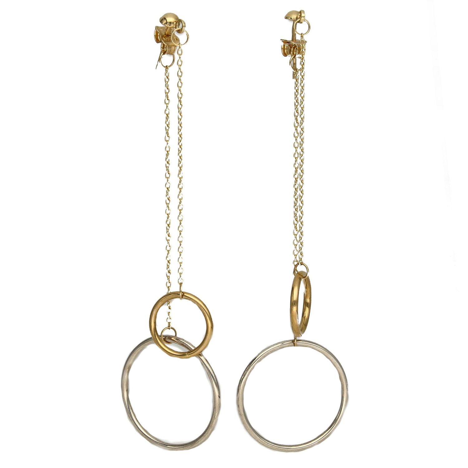 Kolczyki złote próby 585 kółeczka na łańcuszku S2K000000-441.jpg