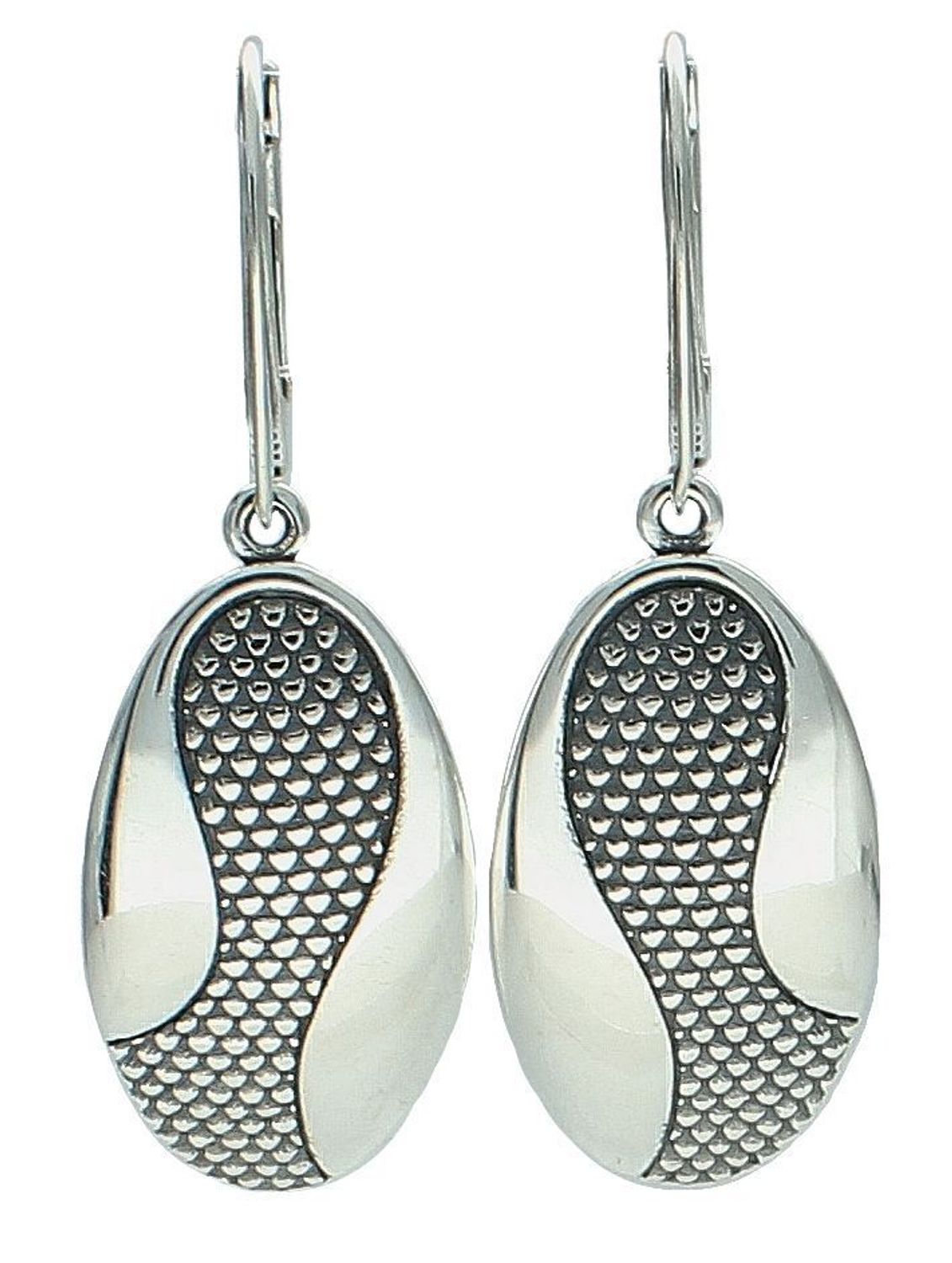 Kolczyki srebrne wiszące pr 925, S2K000000-513A  Srebrne kolczyki wiszące owalne blaszki zostały wykonane z najwyższej jakości srebra próby 925. Idealny prezent dla każdej kobiety.1.jpg