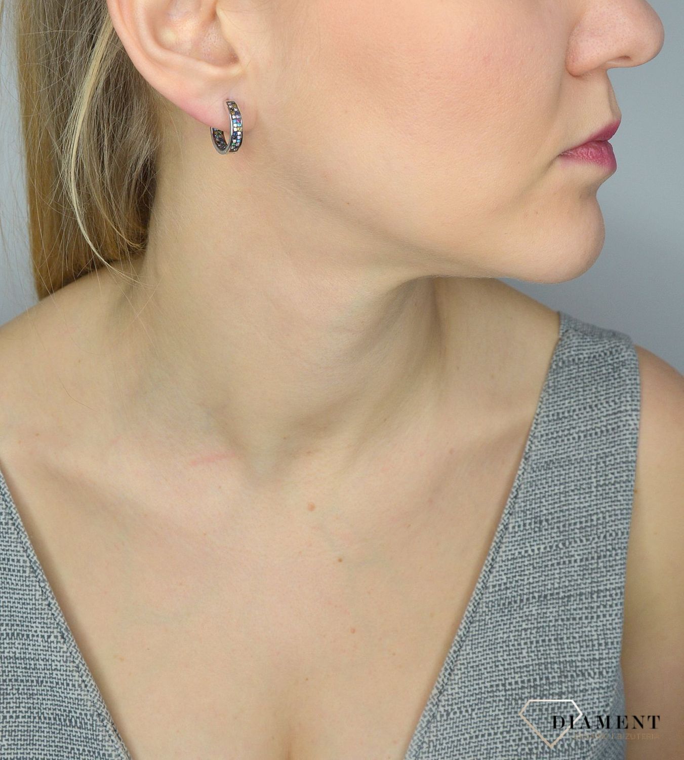 Srebrne kolczyki koła z kolorowymi cyrkoniami S2K000000-593✓Kolczyki Damskie w Sklepie z Biżuterią zegarki-diament.pl✓.jpg