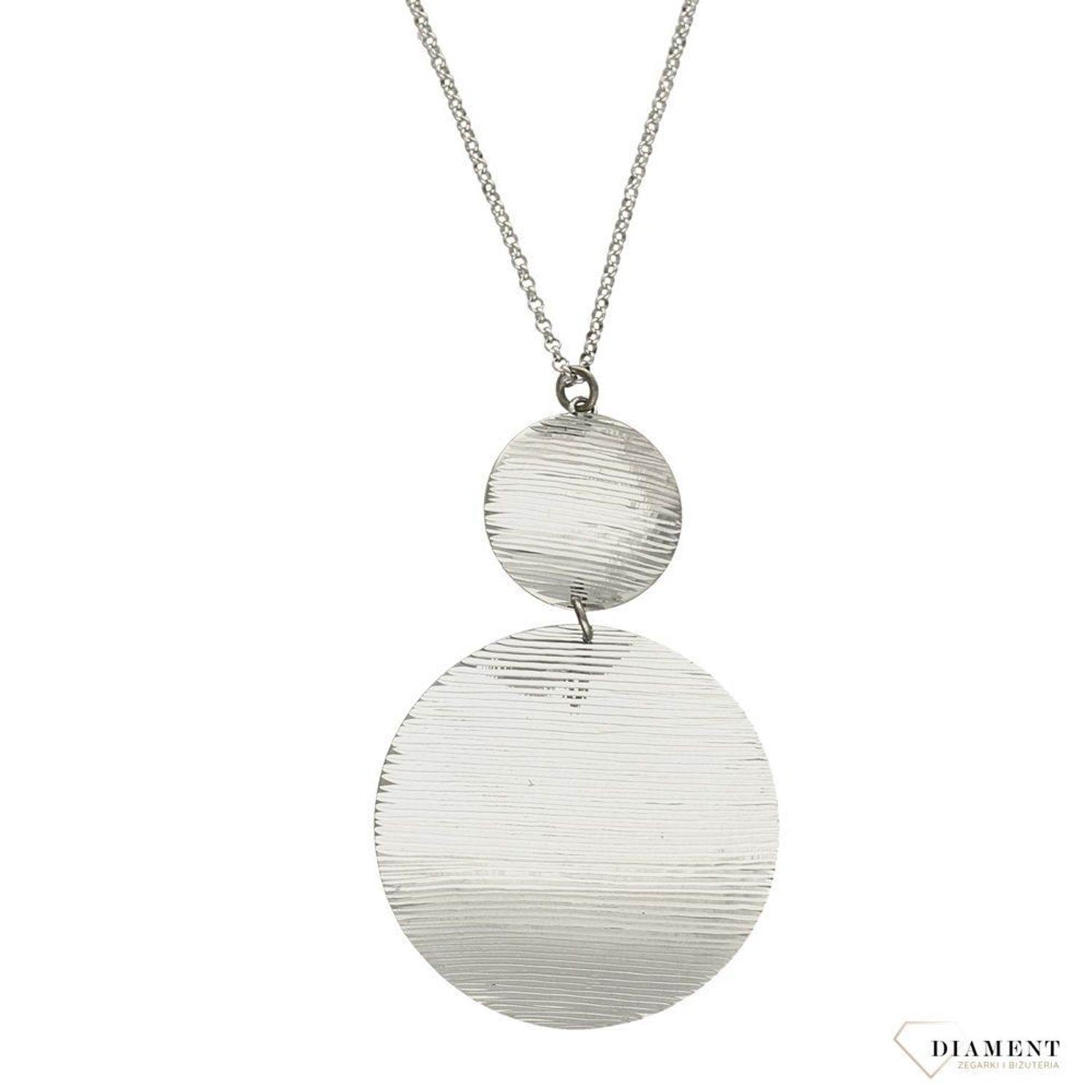 Srebrny naszyjnik 925 podwójne grawerowane koła S2N000000-049.jpg