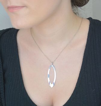 Długi naszyjnik srebrny z zawieszką srebrną blaszka 60 cm S2N000000-065 ✓ Długi naszyjnik ✓ Biżuteria srebrna  (2).JPG