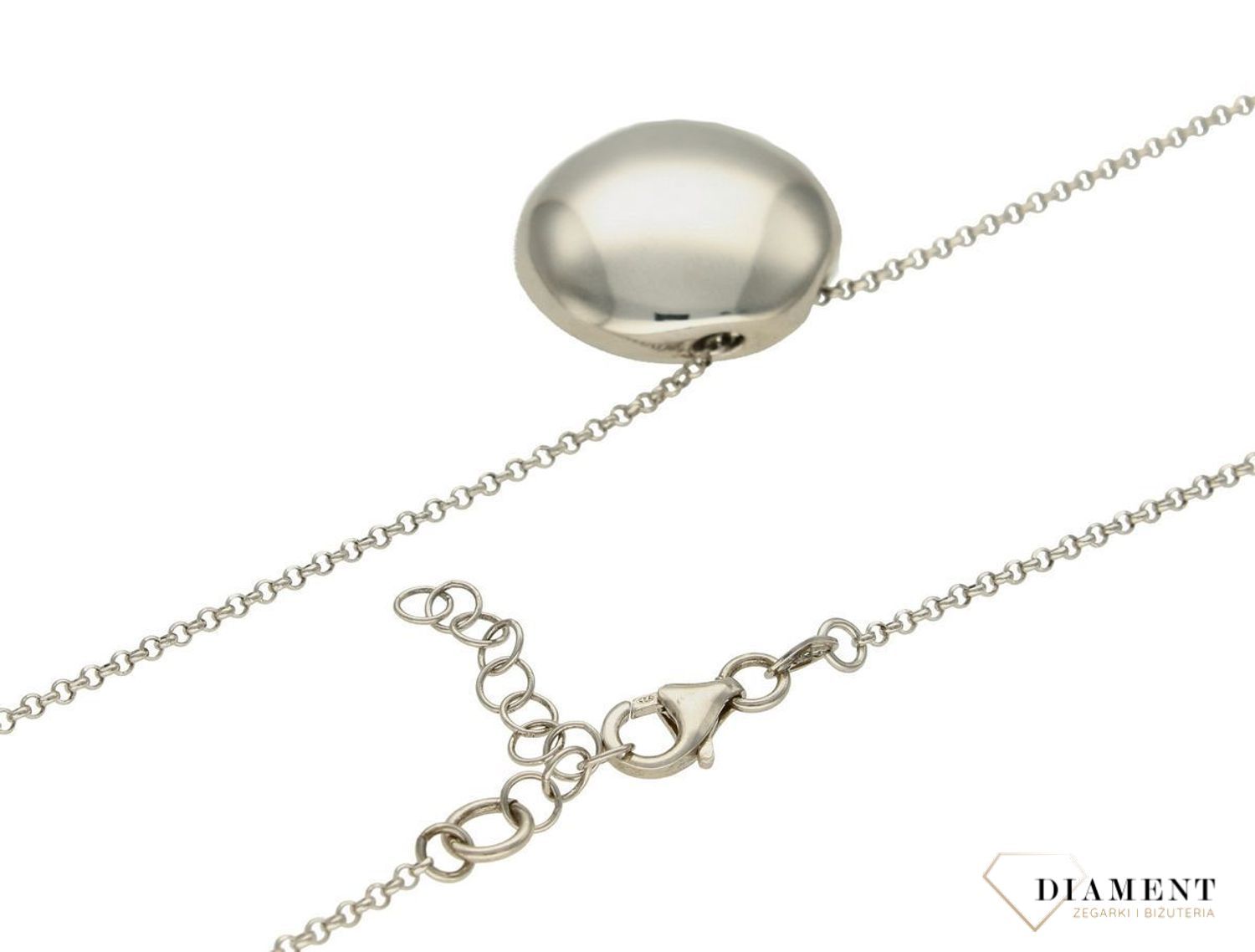 Naszyjnik damski  Gładka półkula  S2N000000-260. Srebrny naszyjnik z zawieszka o formie gładkiej półkuli wykonany ze srebra próby 925. Idealny pomysł na prezent dla każdej kobiety (2).jpg