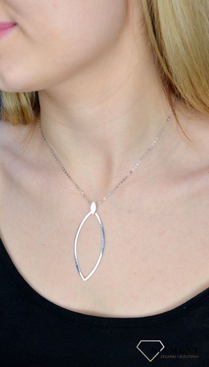 Srebrny naszyjnik długa, gładka łezka S2N000000-281.jpg