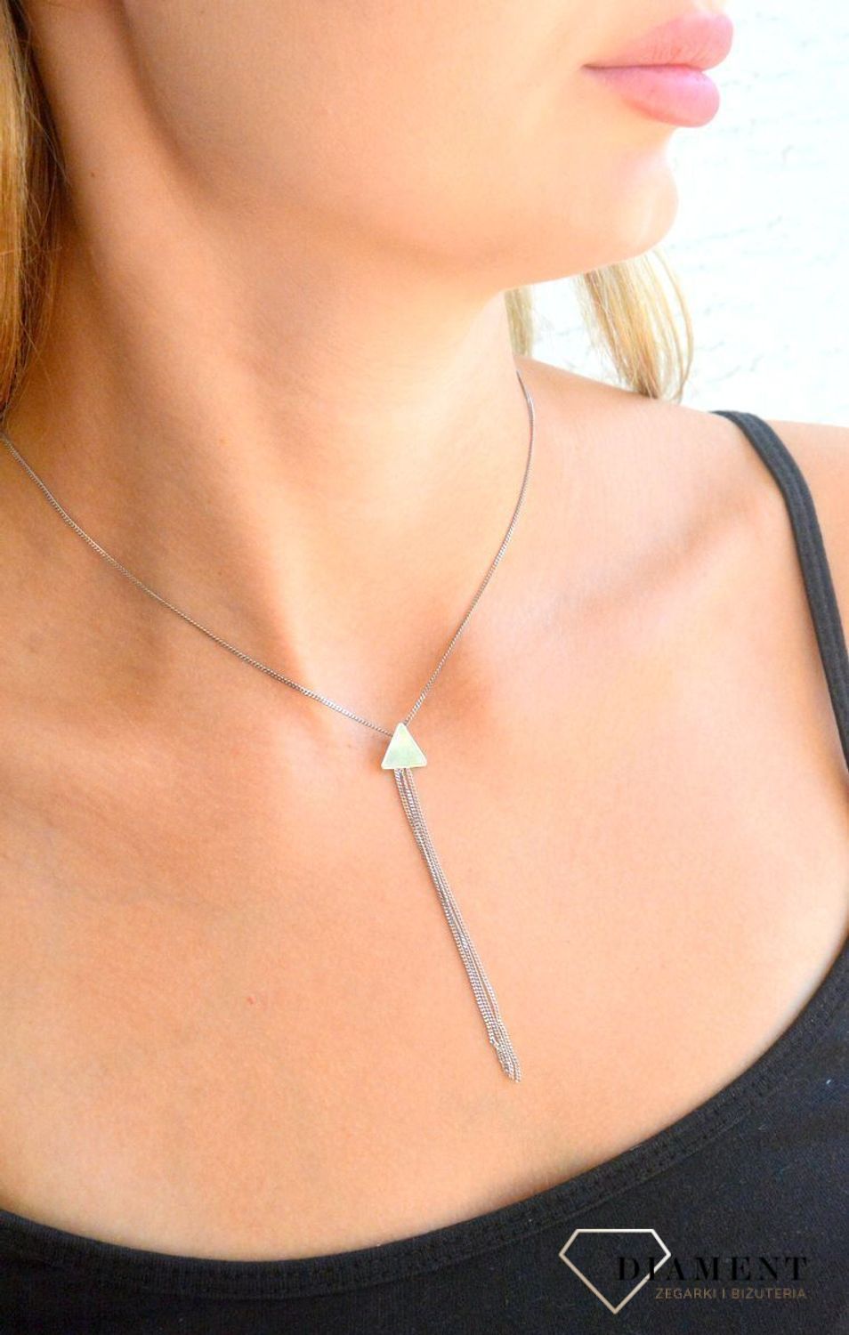 Srebrny naszyjnik celebrytka damska 925 wiszące łańcuszki S2N000000-296. Naszyjnik srebrny celebrytka. Naszyjnik damski srebrna celebrytka. Damski naszyjnik srebrny na prezent (1).jpg