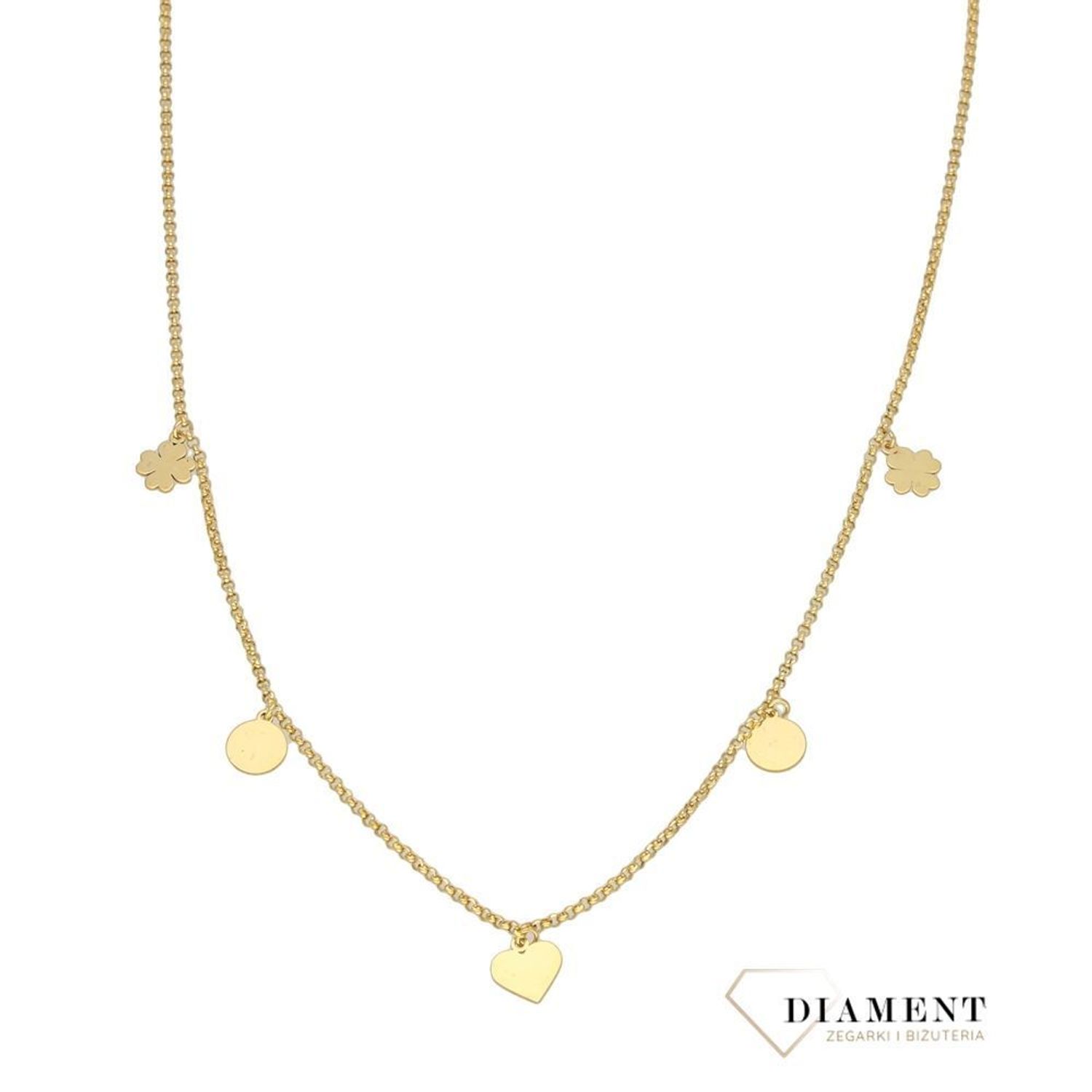 Naszyjnik celebrytka złoto z zawieszkami S2N-457.jpg