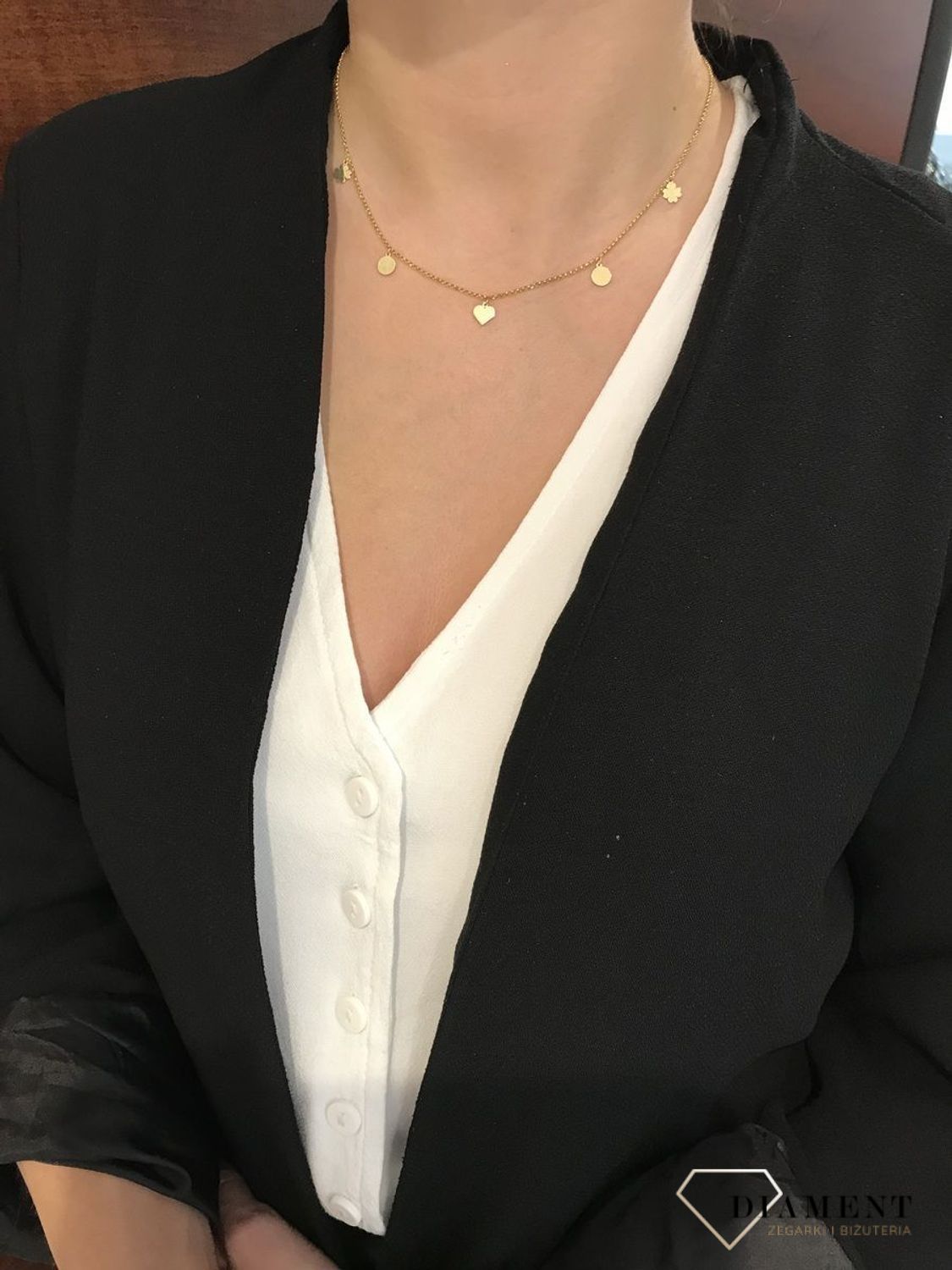 Naszyjnik celebrytka złoto z zawieszkami S2N-457.jpg