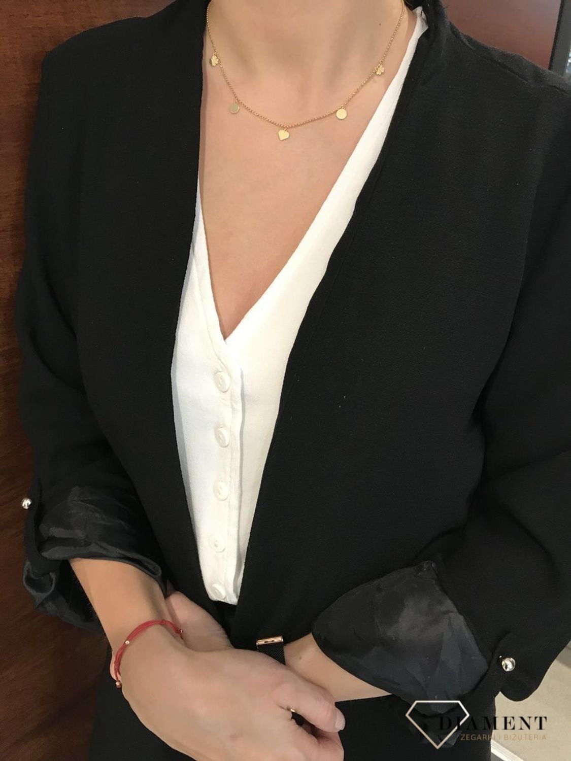 Naszyjnik celebrytka złoto z zawieszkami S2N-457.jpg