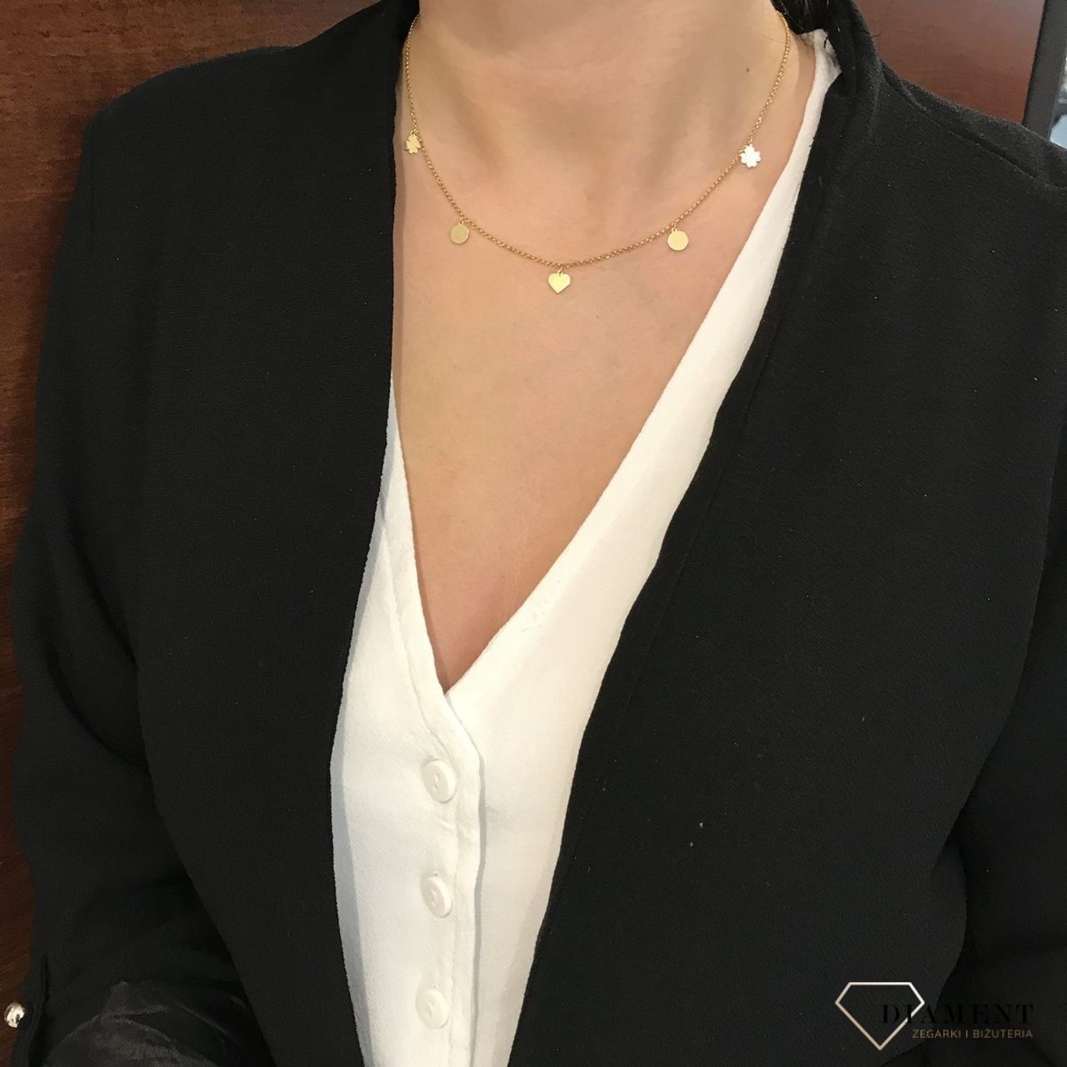 Naszyjnik celebrytka złoto z zawieszkami S2N-457.jpg