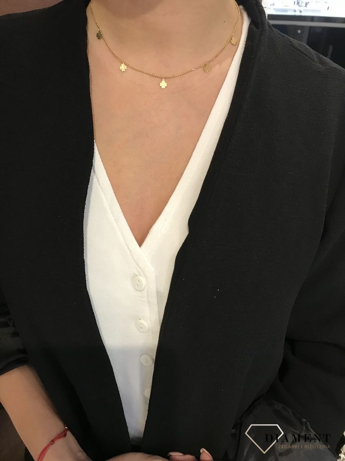 Naszyjnik choker złoty koniczynki S2N-490.jpg