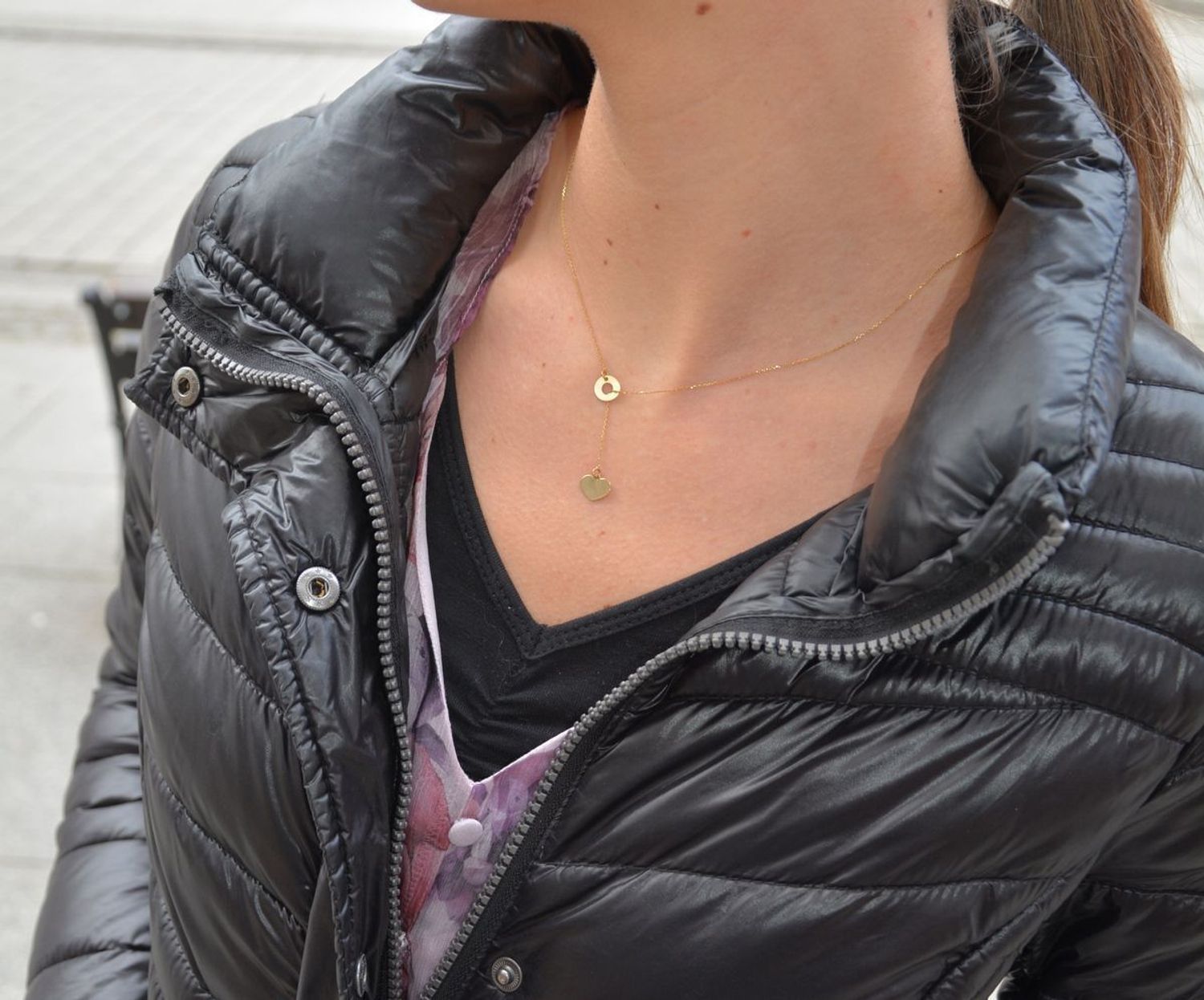 Naszyjnik celebrytka złota krawatka kółko z sercem 499.jpg