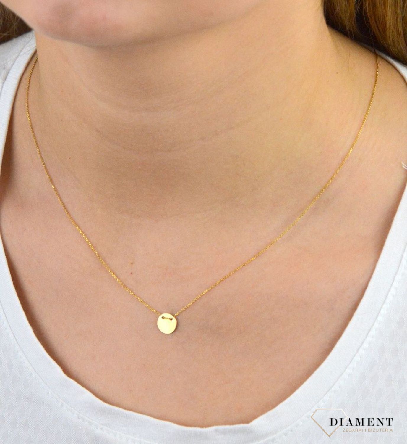 Naszyjnik złota celebrytka AP122-3365 Delikatna, złota celebrytka wykonana z wysokiej jakości żółtego złota będzie idealnym dopełnieniem kobiecych stylizacji.jpg
