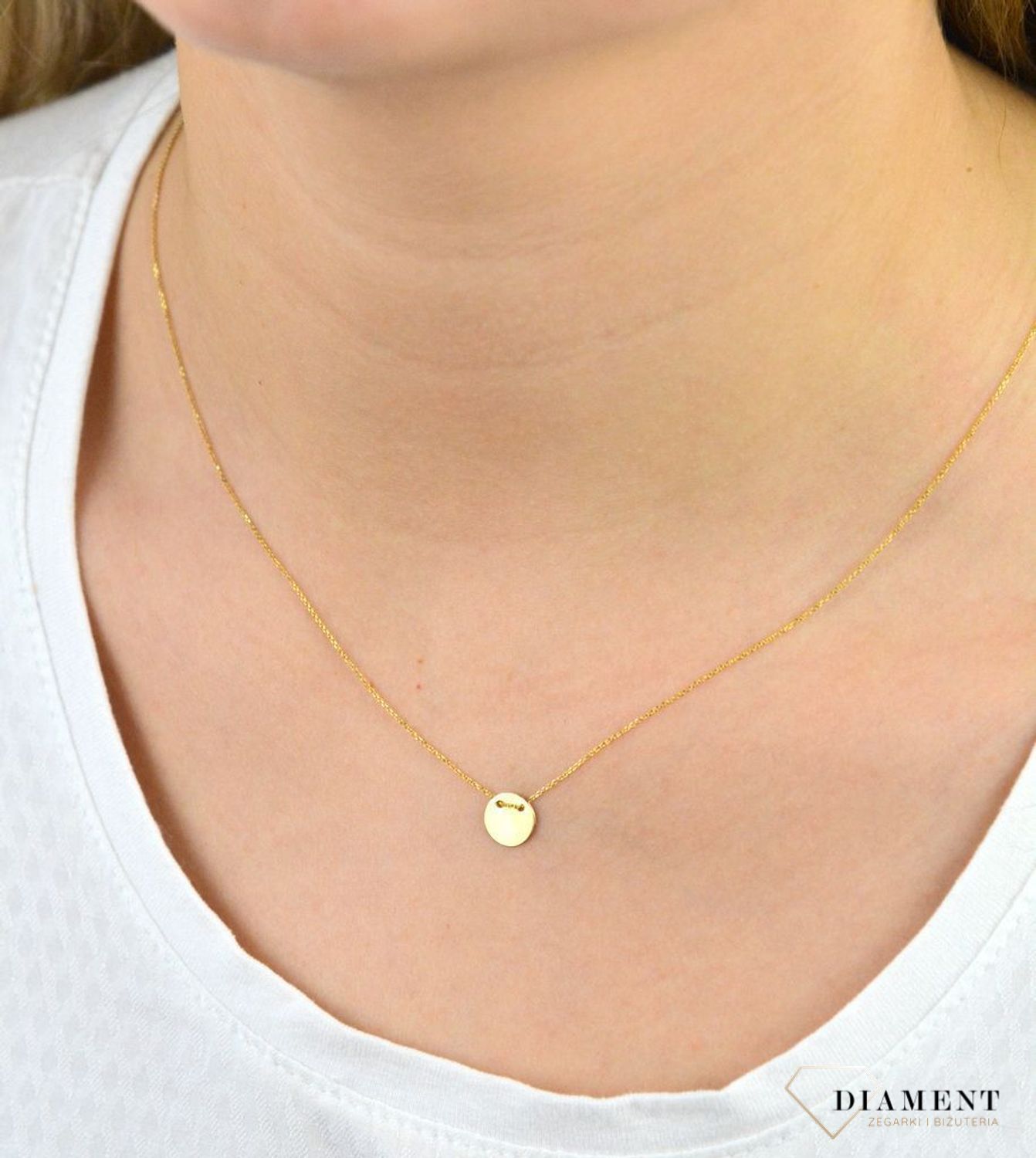 Naszyjnik złota celebrytka AP122-3365 Delikatna, złota celebrytka wykonana z wysokiej jakości żółtego złota będzie idealnym dopełnieniem kobiecych stylizacji.jpg
