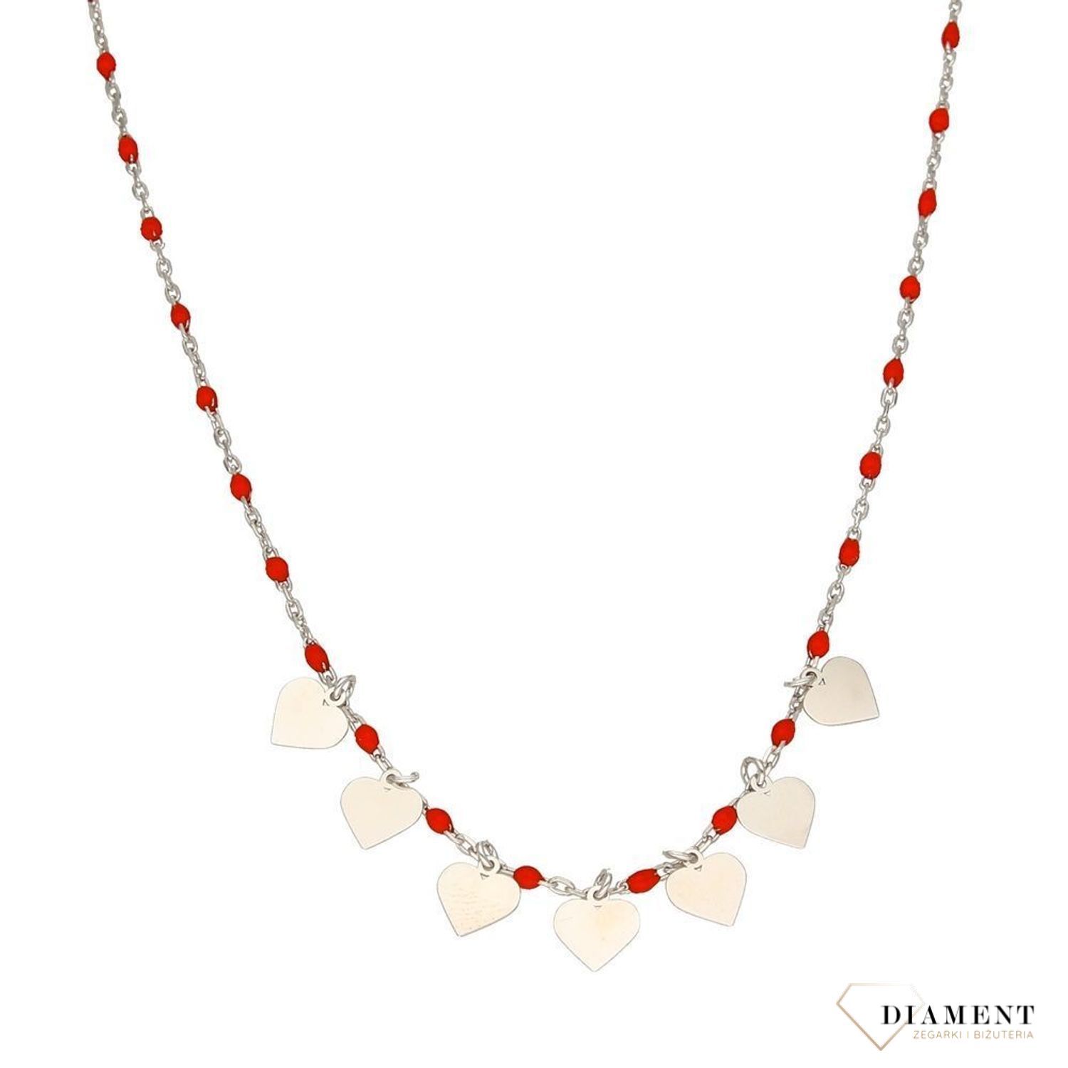 Modny naszyjnik srebrny to idealny wybór. To propozycja dla kobiet, które szukają nowoczesnych dodatków. Naszyjnik z serduszkiem to idealny prezent dla ukochanej..jpg