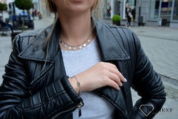 Naszyjnik wykonany z wysokiej jakości srebra z elementami ozdobnymi w postaci monetek. Zapraszamy na www.zegarki-diament (2).JPG