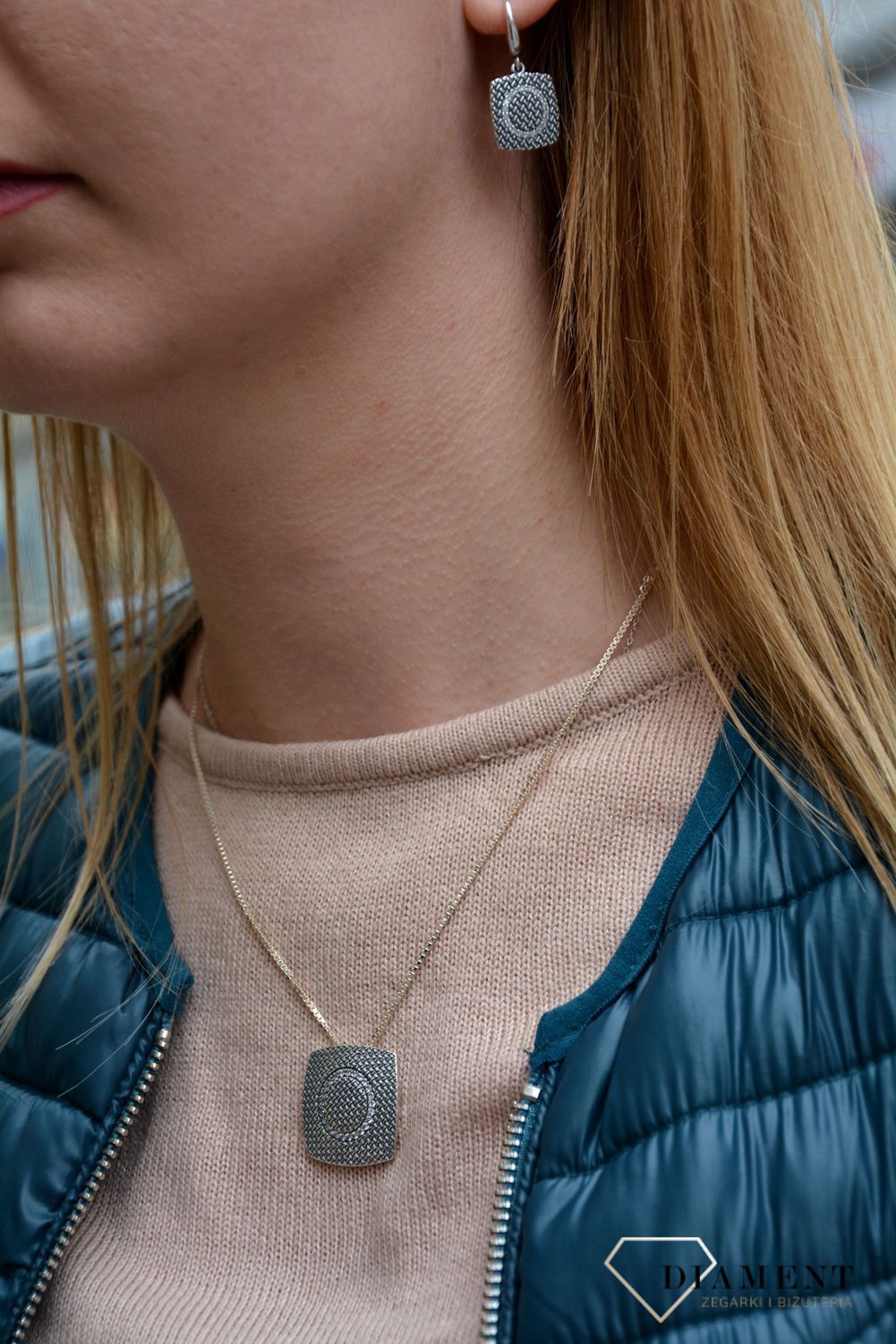 Zawieszka srebrna kwadrat damska   ✓Zawieszki srebrne ✓ Srebrne zawieszki w sklepie zegarki-diament.pl✓ Autoryzowany sklep✓ Gwarancja najniższej ceny.jpg