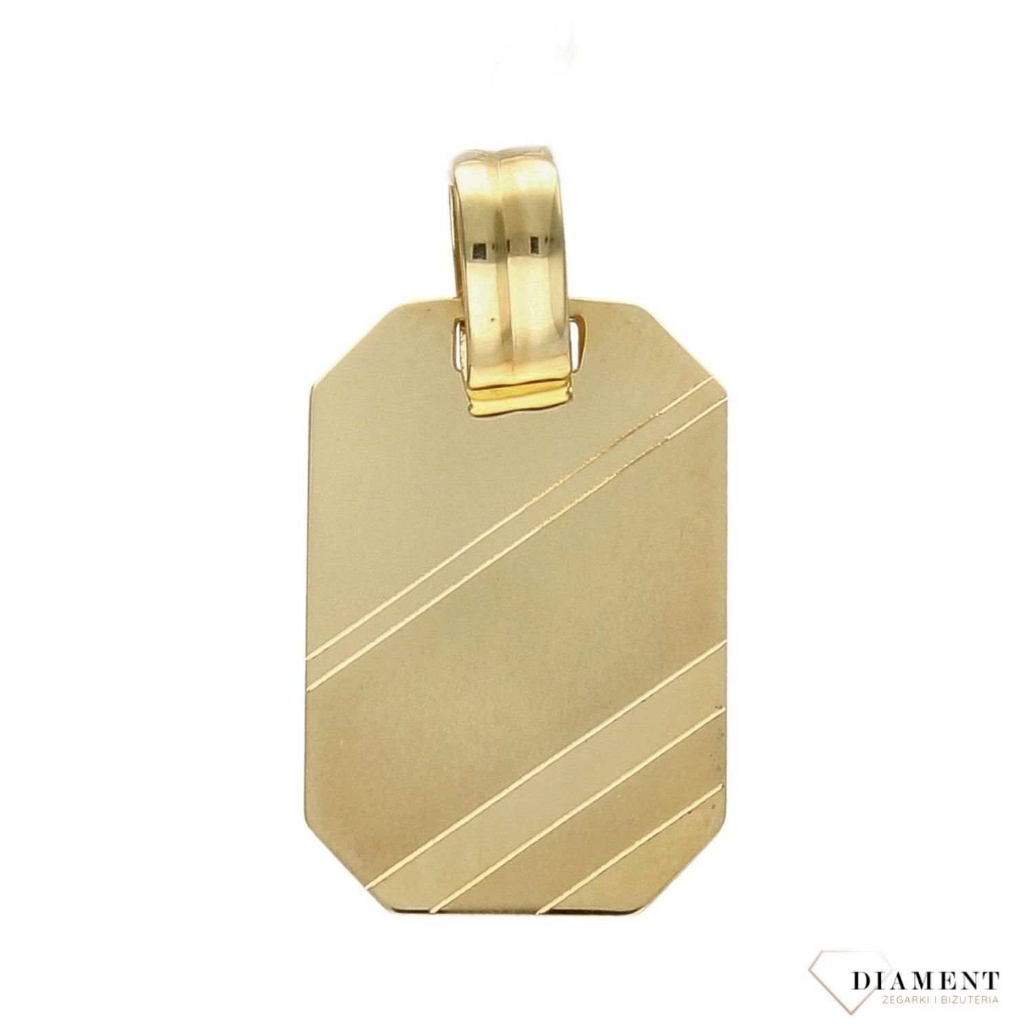 Złota zawieszka 585 blaszka matowa z połyskiem S2Z000000-362.jpg