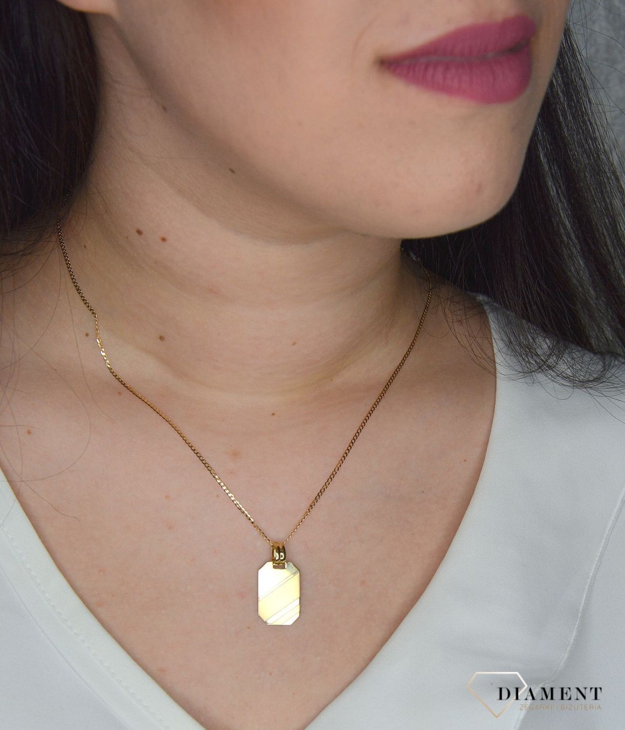 Złota zawieszka 585 blaszka matowa z połyskiem S2Z000000-362.jpg