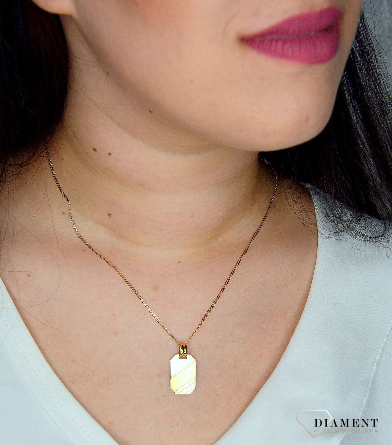 Złota zawieszka 585 blaszka matowa z połyskiem S2Z000000-362.jpg