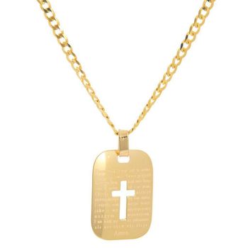 Złoty krzyżyk pr. 585 Krzyżyk blaszka z modlitwą S2Z000000-383.jpg