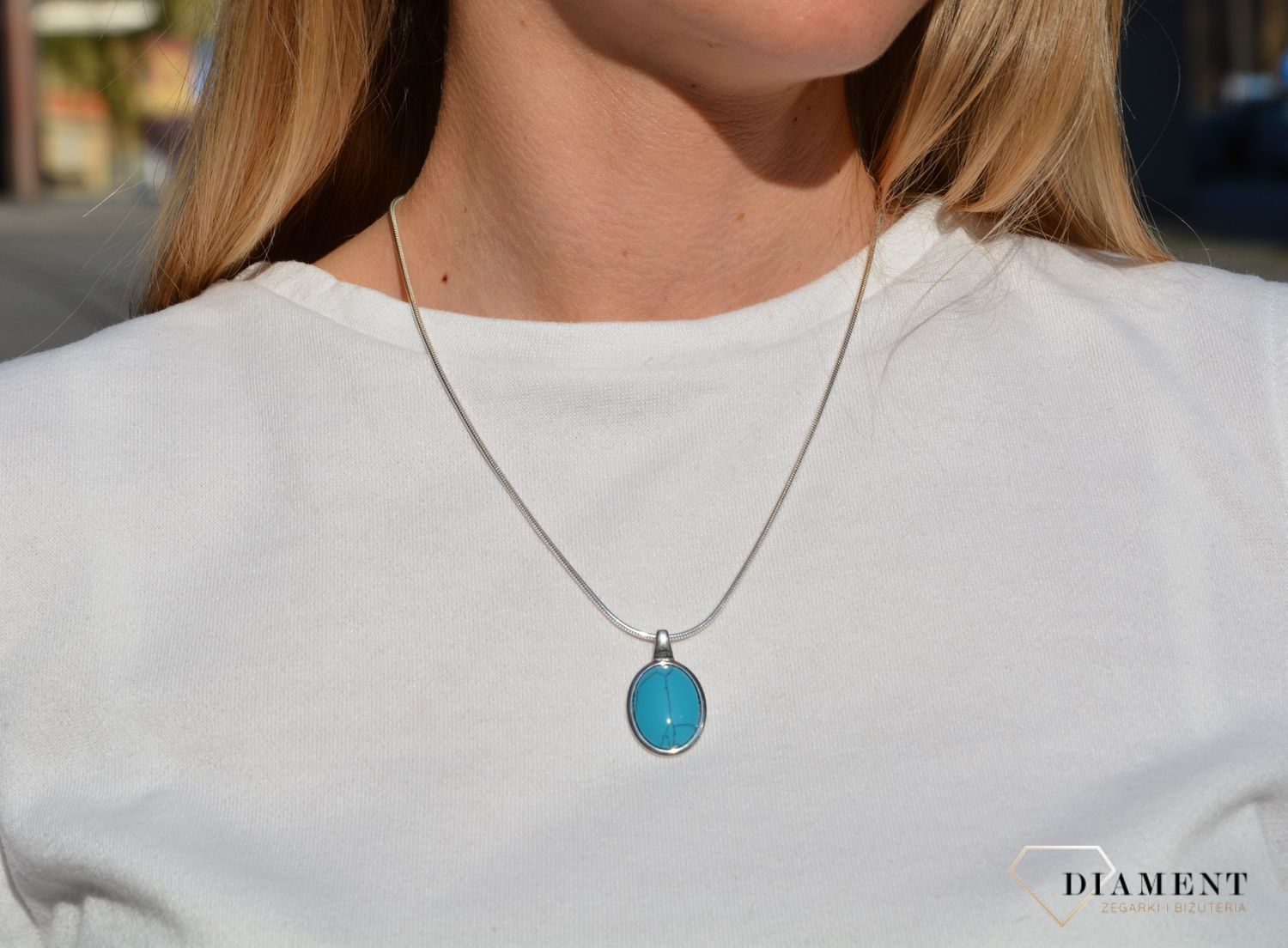 Zawieszka srebrna turkus damska   ✓Zawieszki srebrne ✓ Srebrne zawieszki w sklepie zegarki-diament.pl✓ Autoryzowany sklep✓ Gwarancja najniższej ceny.jpg
