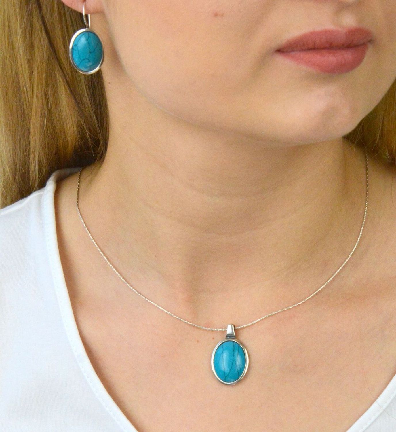 Zawieszka srebrna turkus damska   ✓Zawieszki srebrne ✓ Srebrne zawieszki w sklepie zegarki-diament.pl✓ Autoryzowany sklep✓ Gwarancja najniższej ceny.jpg