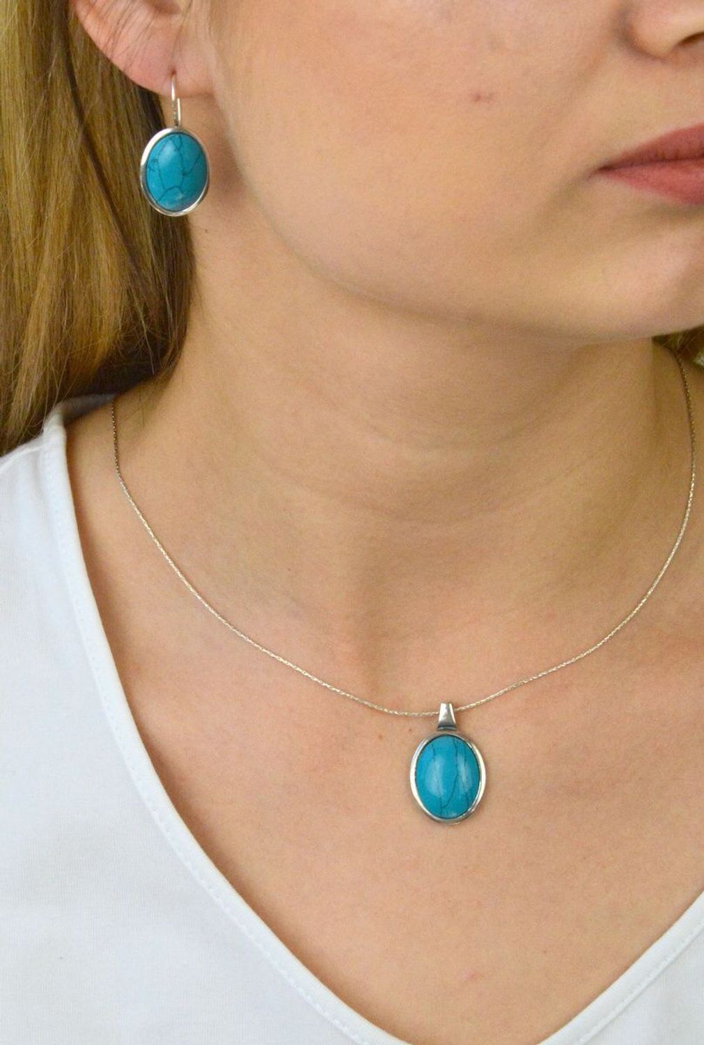 Zawieszka srebrna turkus damska   ✓Zawieszki srebrne ✓ Srebrne zawieszki w sklepie zegarki-diament.pl✓ Autoryzowany sklep✓ Gwarancja najniższej ceny.jpg