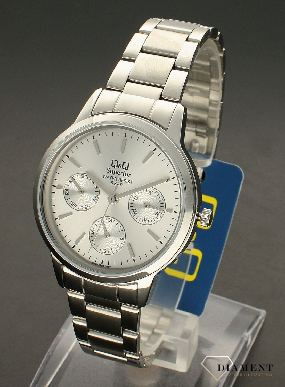 Zegarek damski na bransolecie stalowej QQ S303-201 idealny dla alergików jpg.jpg