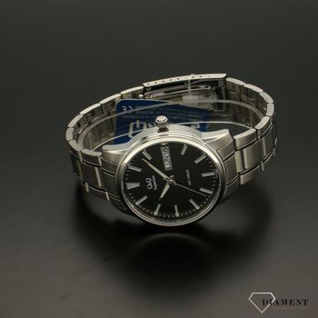 Zegarek męski na bransolecie QQ Superior S330-202 wykonany ze stali szlachetnej posiada fluoryzowane wskazówki.  (3).jpg