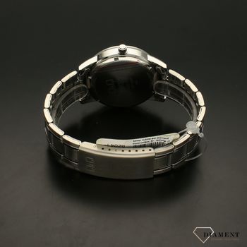 Zegarek męski na bransolecie stalowej z białą tarczą i czarnymi cyframi QQ S330-214 ⌚ Zegarki męski z bransoletą✓ Wymarzony prezent  (4).jpg