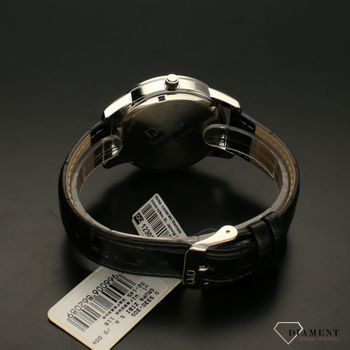 Elegancki zegarek męski na czarnym pasku skórzanym  z czarną tarczą QQ S330-305 ⌚ Zegarki męski na pasku✓ Wymarzony prezent (4).jpg