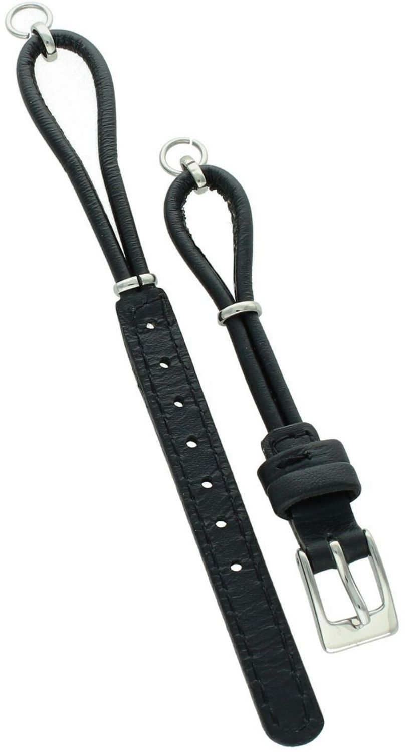 Pasek rzemykowy do zegarka z kółkami – czarny, skóra naturalna.jpg