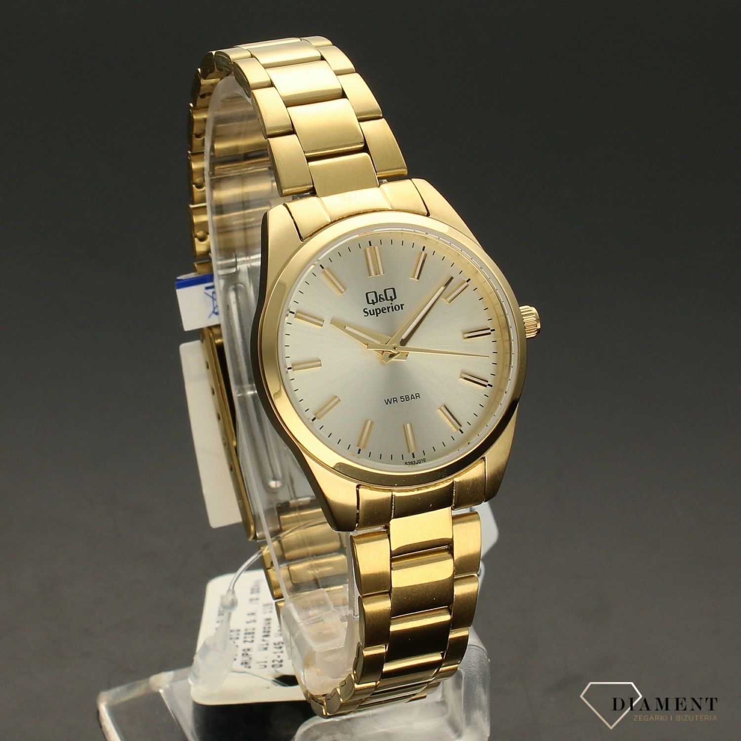 Zegarek damski na złotej bransolecie QQ Superior S393-010.jpg