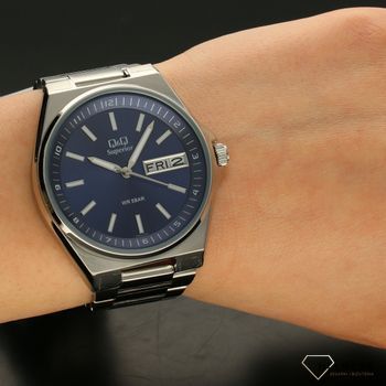 Zegarek męski stalowy na bransolecie z niebieską tarczą S396-212 QQ  (5).jpg