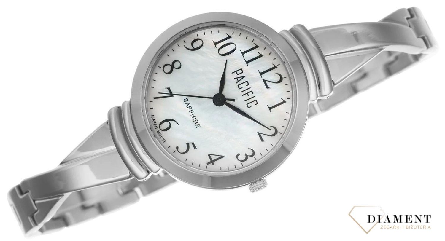 Damski zegarek Pacific Sapphire S6007-02 biżuteryjna bransoleta. Zegarek cały stalowy. Kup Damski Zegarek Kwarcowy w Zegarki-diament.pl Pacific wodoszczelność 50m = WR50 ☝ taniej - Najwięcej ofert w jednym miejscu. Grawer gratis.2.jpg