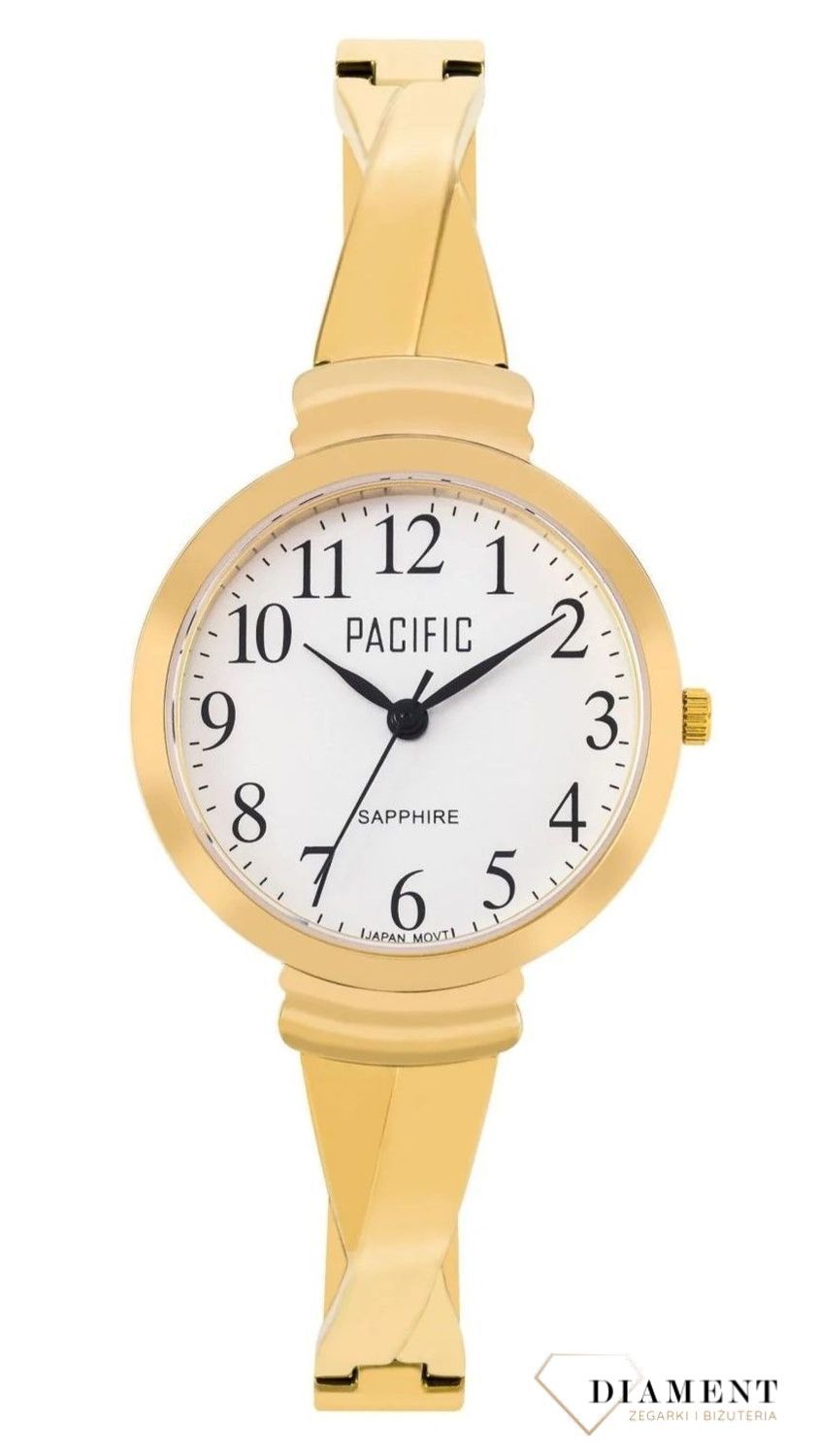 Damski zegarek Pacific Sapphire złoty biżuteryjna bransoletka S6007-03. Zegarek cały stalowy. Kup Damski Zegarek Kwarcowy w Zegarki-diament.pl Pacific wodoszczelność 50m = WR50 ☝ taniej - Najwięcej ofert w jednym miejscu1.jpg