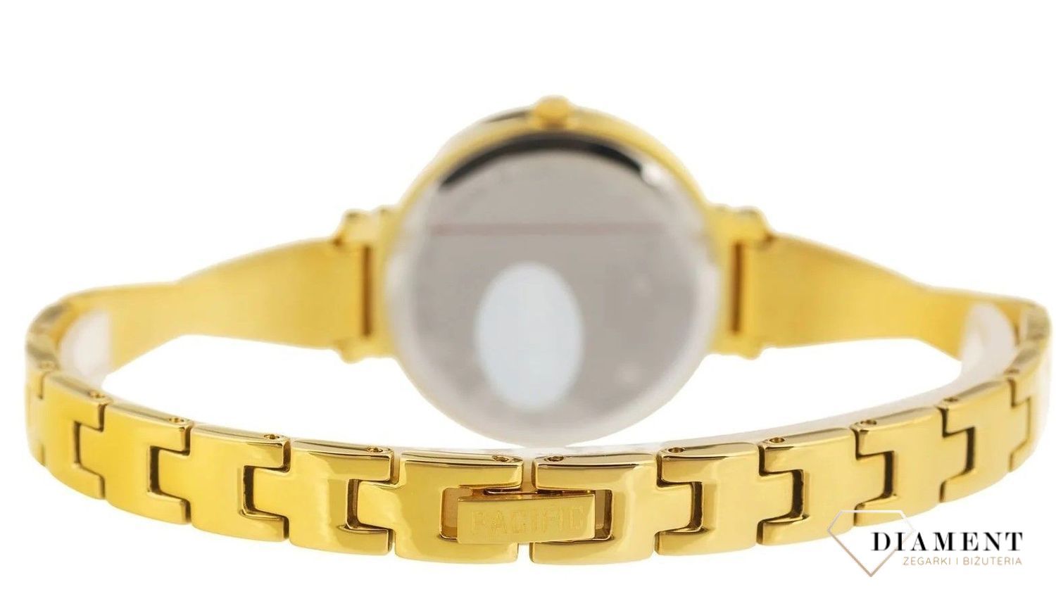 Damski zegarek Pacific Sapphire złoty biżuteryjna bransoletka S6007-03. Zegarek cały stalowy. Kup Damski Zegarek Kwarcowy w Zegarki-diament.pl Pacific wodoszczelność 50m = WR50 ☝ taniej - Najwięcej ofert w jednym miejscu1.jpg