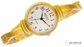 Damski zegarek Pacific Sapphire złoty biżuteryjna bransoletka S6007-03. Zegarek cały stalowy. Kup Damski Zegarek Kwarcowy w Zegarki-diament.pl Pacific wodoszczelność 50m = WR50 ☝ taniej - Najwięcej ofert w jednym miejscu2.jpg