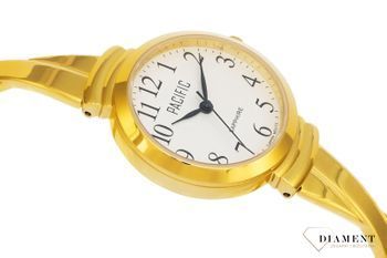 Damski zegarek Pacific Sapphire złoty biżuteryjna bransoletka S6007-03. Zegarek cały stalowy. Kup Damski Zegarek Kwarcowy w Zegarki-diament.pl Pacific wodoszczelność 50m = WR50 ☝ taniej - Najwięcej ofert w jednym miejscu4.jpg
