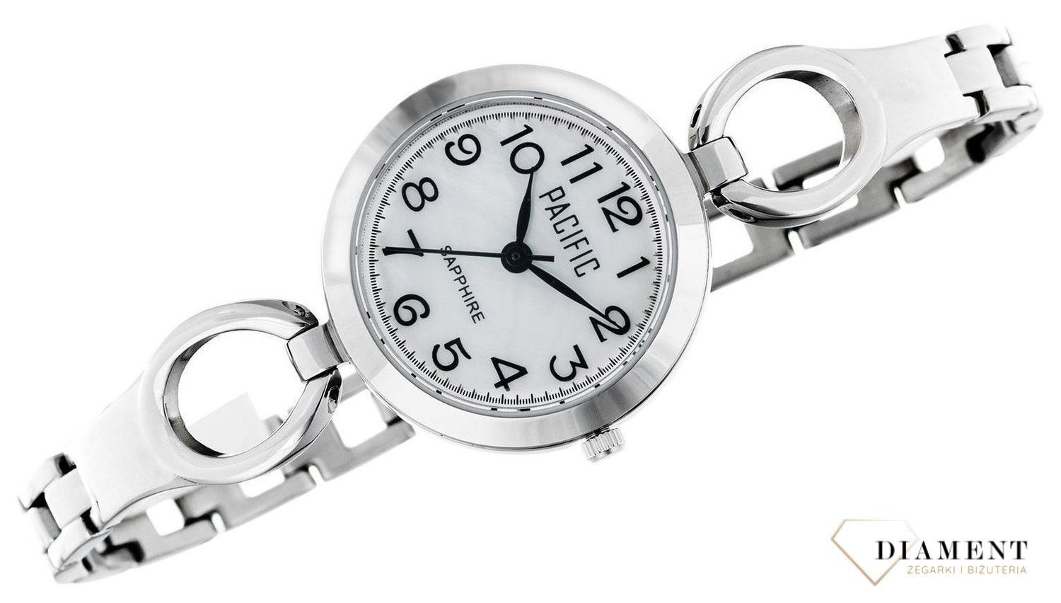 Damski zegarek Pacific Sapphire S6014-02 biżuteryjna bransoleta. Kup Damski Zegarek Kwarcowy w Zegarki-diament.pl Pacific wodoszczelność 30m = WR30 ☝ taniej - Najwięcej ofert w jednym miejscu. Grawer gratis. Szkło szafirowe.jpg