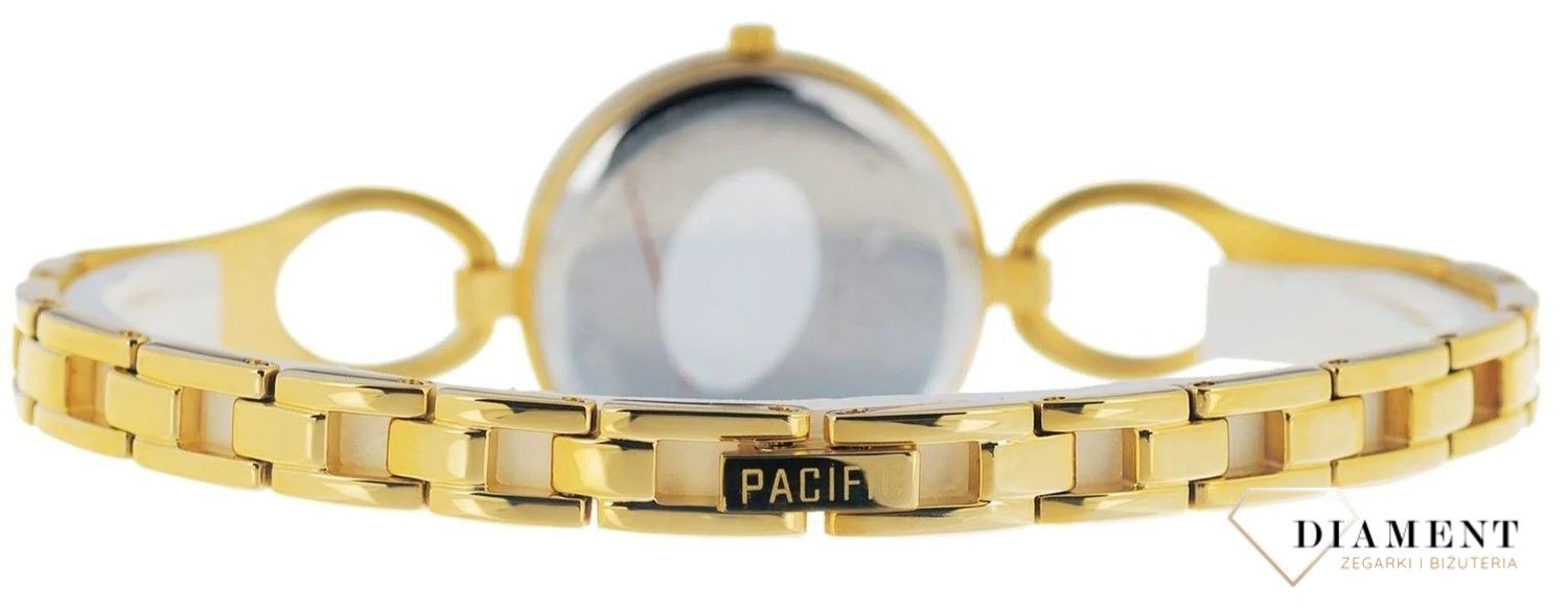 Damski zegarek Pacific Sapphire złoty biżuteryjna bransoletka S6014-04. Zegarek cały stalowy. Kup Damski Zegarek Kwarcowy w Zegarki-diament.pl Pacific wodoszczelność 50m = WR50 ☝ taniej - Najwięcej ofert w jednym miejscu1.jpg