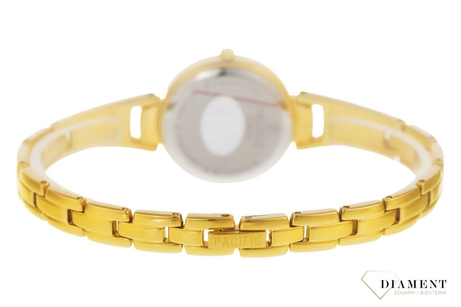 Damski zegarek Pacific Sapphire złoty biżuteryjna bransoletka S6015-03. Zegarek cały stalowy. Kup Damski Zegarek Kwarcowy w Zegarki-diament.pl Pacific wodoszczelność 50m = WR50 ☝ taniej - Najwięcej ofert w jednym miejscu.jpg
