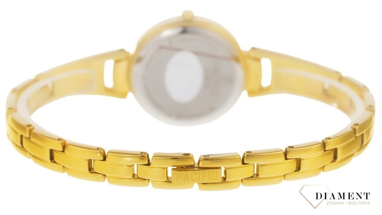 Damski zegarek Pacific Sapphire złoty biżuteryjna bransoletka S6015-05.  Zegarek cały stalowy. Kup Damski Zegarek Kwarcowy w Zegarki-diament.pl Pacific wodoszczelność 50m = WR50 ☝ taniej - Najwięcej ofert w jednym miejscu. 1.jpg