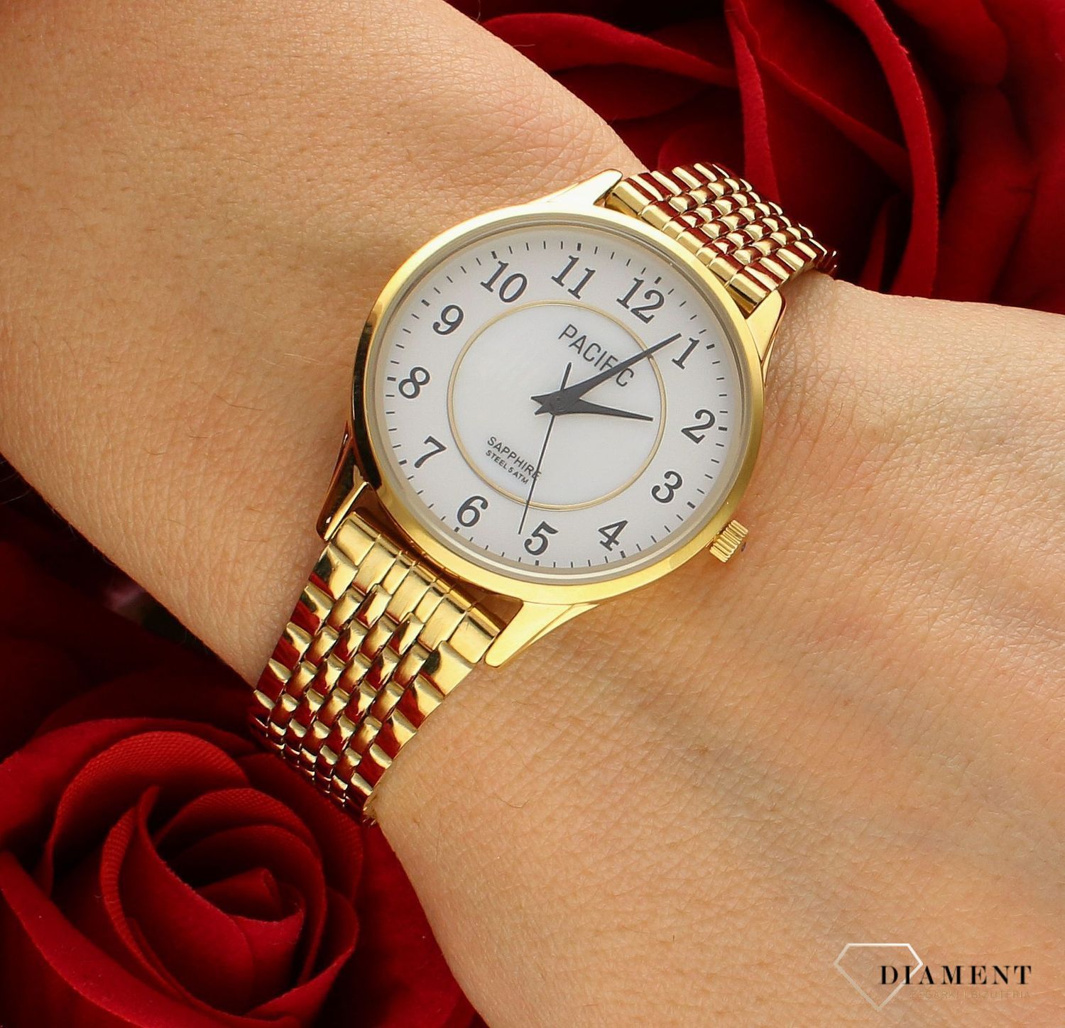 Damski zegarek Pacific Sapphire S6026-02 wyraźne cyfry. Zegarek cały stalowy. Kup Damski Zegarek Kwarcowy w Zegarki-diament.pl Pacific wodoszczelność 50m = WR50 ☝ taniej - Najwięcej ofert w jednym miejscu. Grawer gratis. Szkło szafir.jpg
