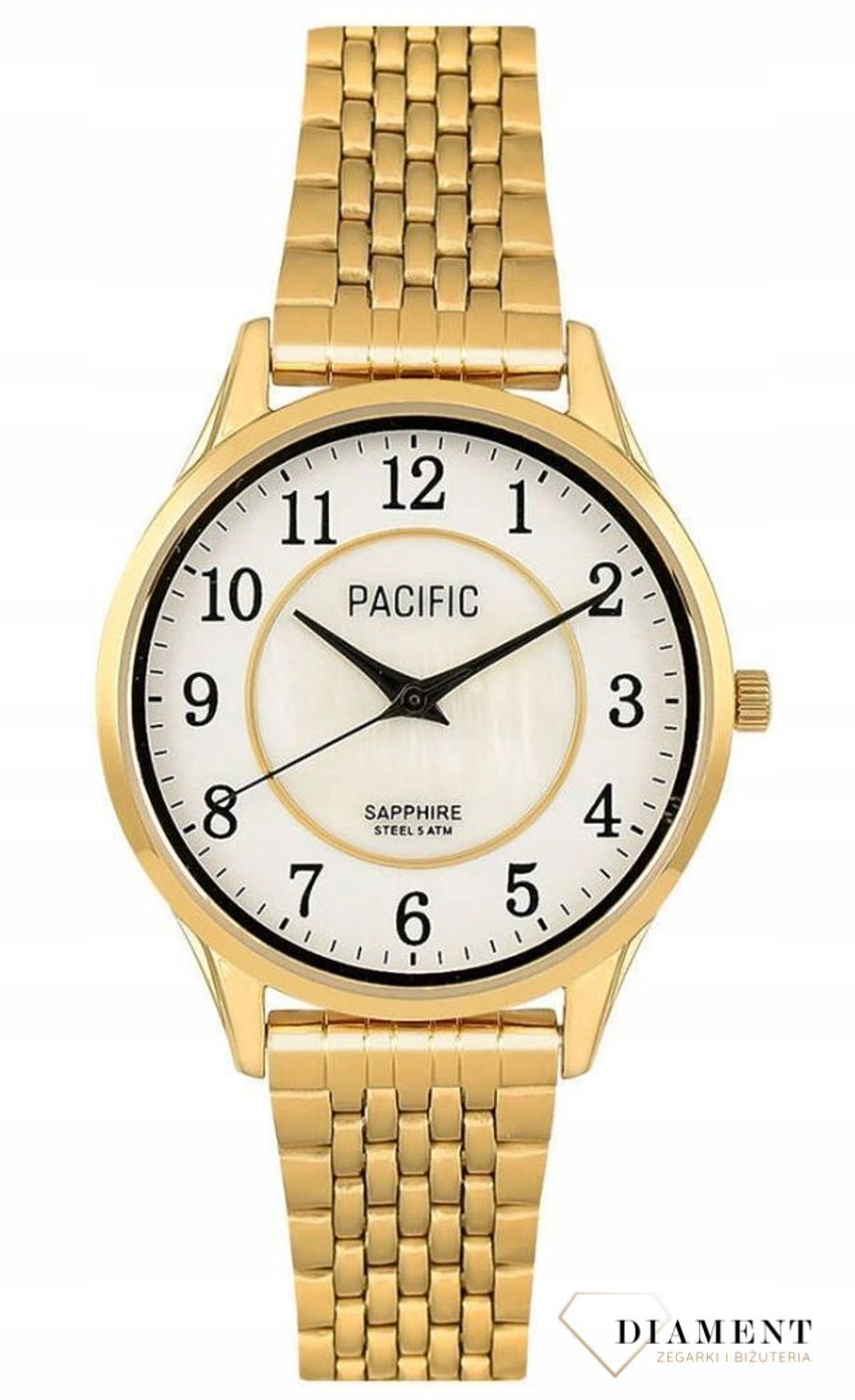 Damski zegarek Pacific Sapphire S6026-02 wyraźne cyfry. Zegarek cały stalowy. Kup Damski Zegarek Kwarcowy w Zegarki-diament.pl Pacific wodoszczelność 50m = WR50 ☝ taniej - Najwięcej ofert w jednym miejscu. Grawer gratis. Szkło szafir.jpg