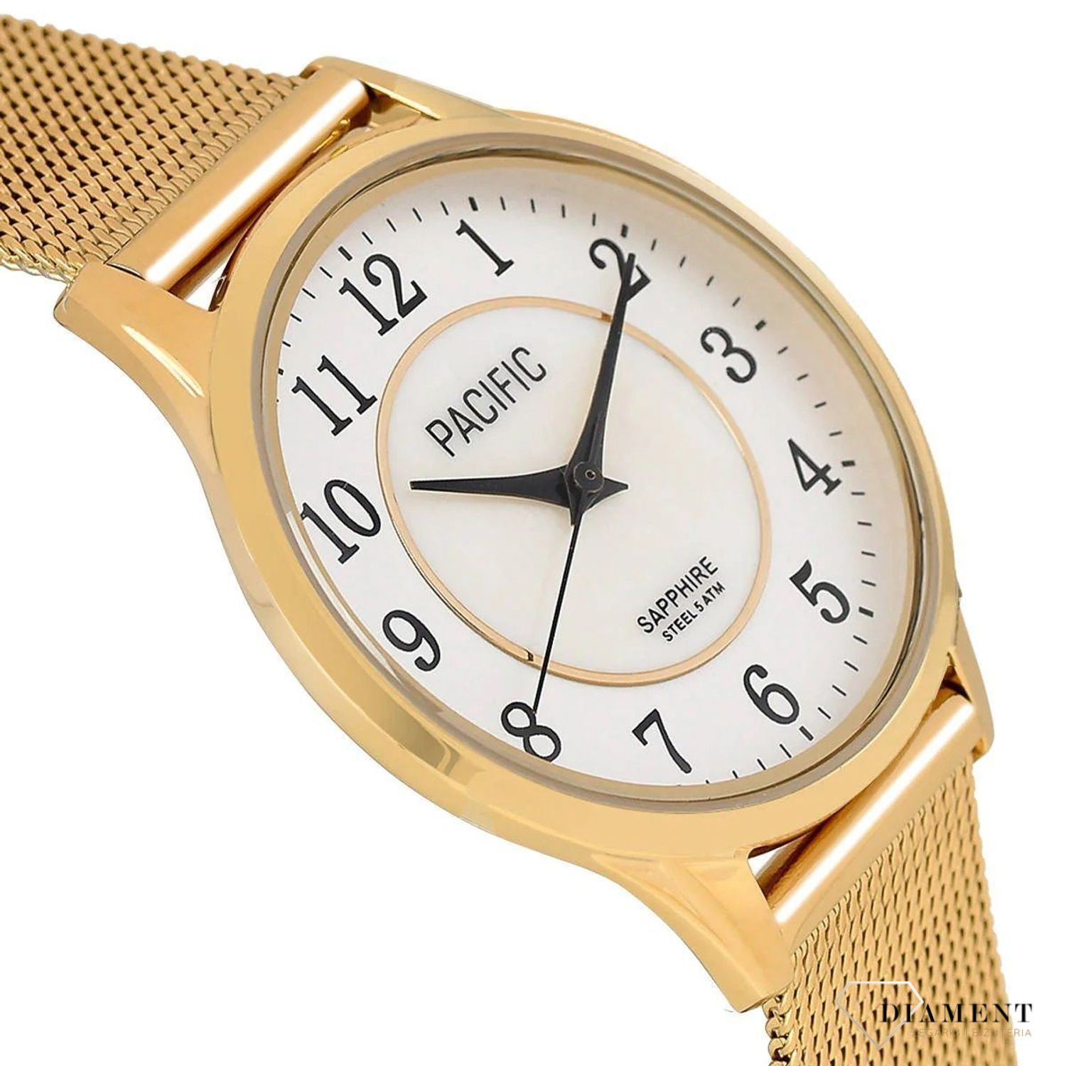 Damski zegarek Pacific Sapphire S6026-05 wyraźne cyfry. Zegarek cały stalowy. Kup Damski Zegarek Kwarcowy w Zegarki-diament.pl Pacific wodoszczelność 50m = WR50 ☝ taniej - Najwięcej ofert w jednym miejscu. Grawer gratis. Szkło sza10.jpg