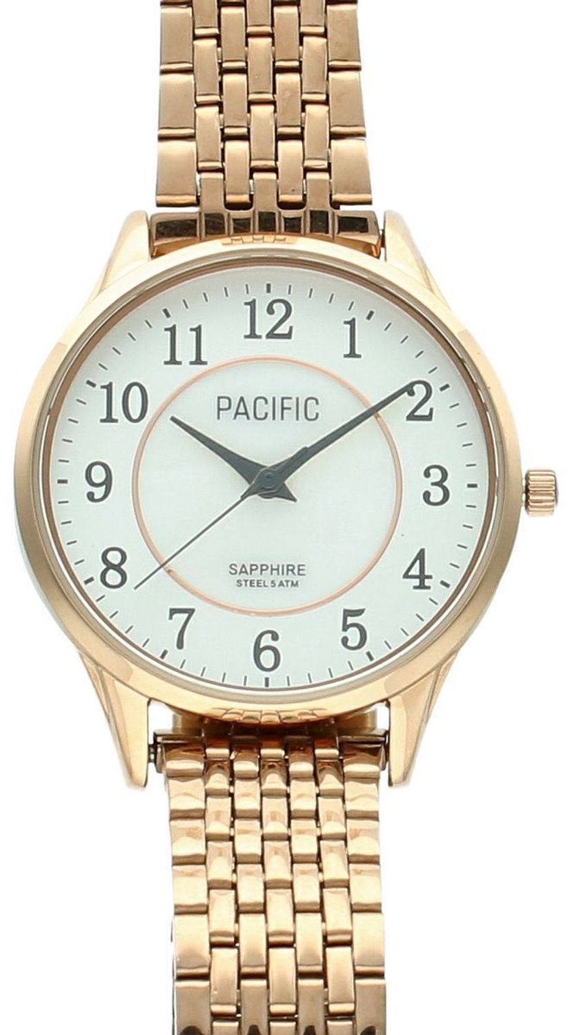 Elegancki damski zegarek Pacific S6026-05 w kolorze różowego złota. Koperta i bransoleta ze stali 316L, szkło szafirowe, wodoszczelność 50 m, japoński mechanizm kwarcowy. Idealny na co 1.jpg